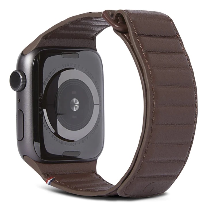 Cureaua din piele Decoded pentru Apple Watch (42/44/45mm), Chocolate Brown