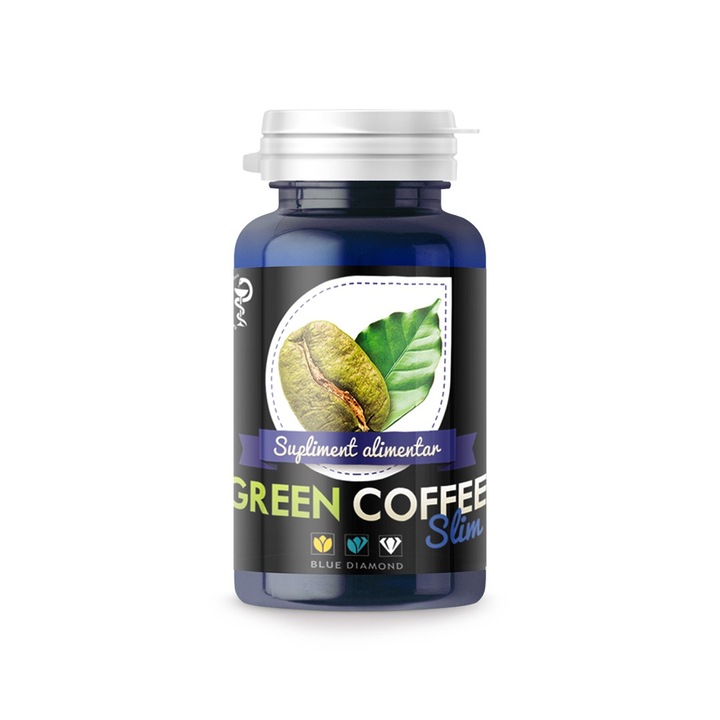 Cafea verde, antioxidant pentru slabire, supliment natural, cantitate 60 capsule