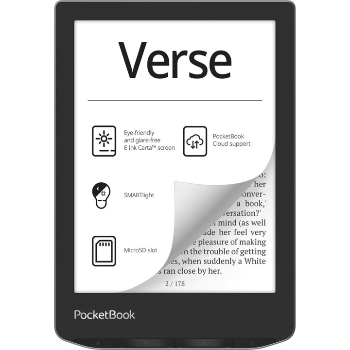 EBook четец PocketBook Verse 6", 8GB, Черен/син