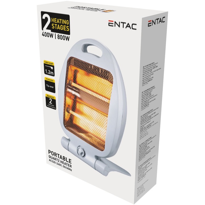 Entac Hordozható Quartz fűtőtest 400/800W