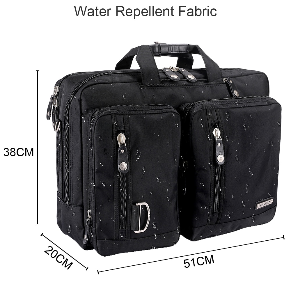 Geanta laptop multifunctionala FreeBiz, 18.4", Atasabila la bagaj, Negru