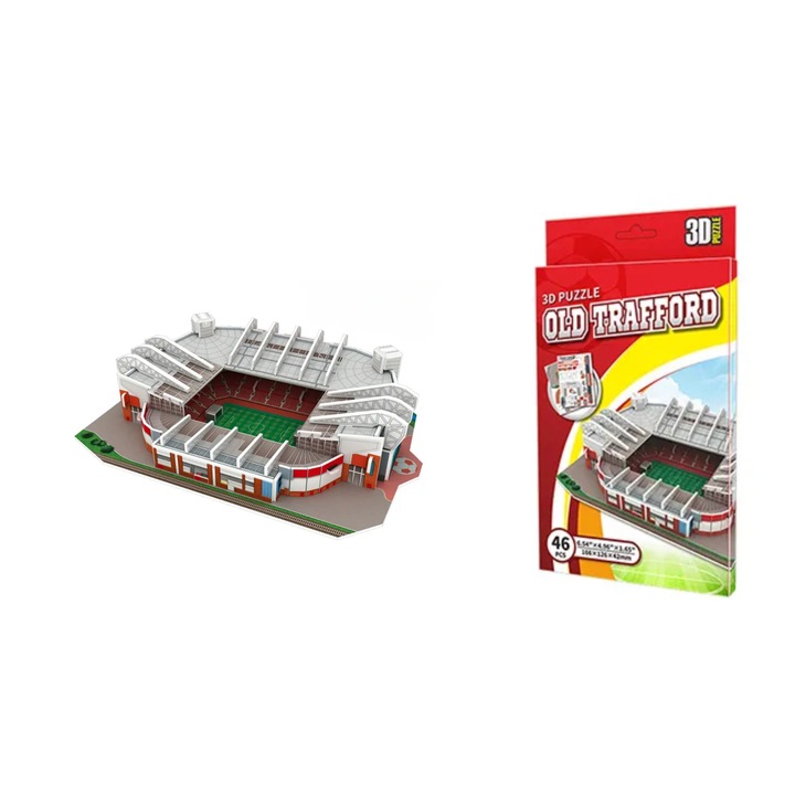 3D пъзел Manchester United-Old Trafford Stadium Football Stadium - Автентичен 3D модел