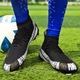 Ghete de fotbal MBrands cu glezniera 6.6 pentru teren sintetic culoare negru, Negru