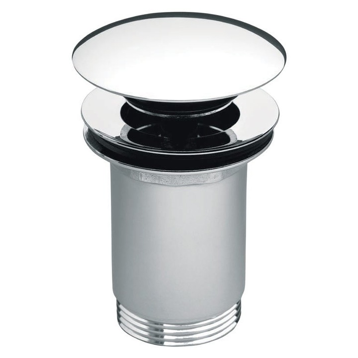 Ventil lavoar click-clack Ferro, din alama, 5/4" Rotondo cu preaplin, crom