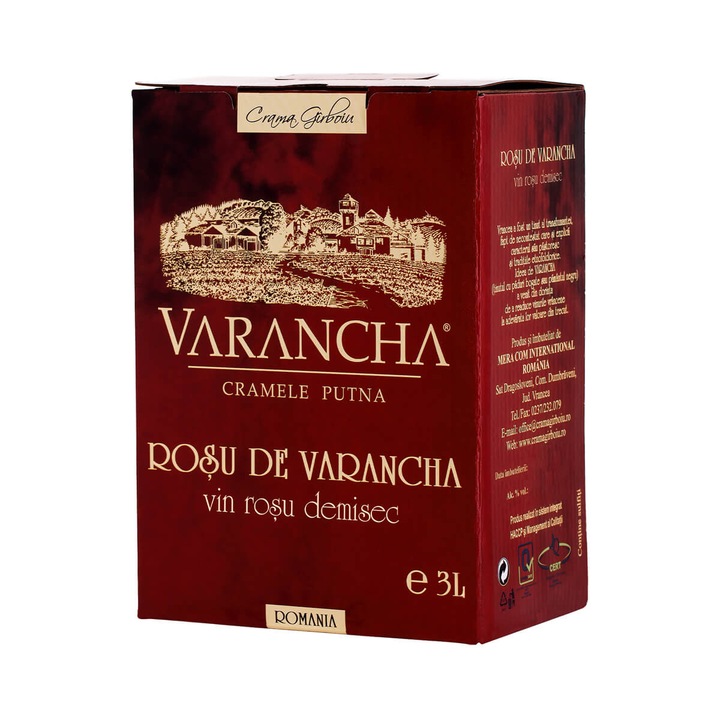 Vin Rosu, Crama GIRBOIU, Cupaj, Demisec, bag in box, 3L