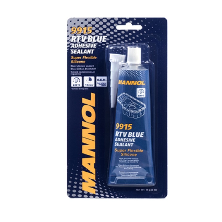 Silicon pentru etansare MANNOL RTV Blue Adhesive Sealant, superflexibil, albastru, 85 grame