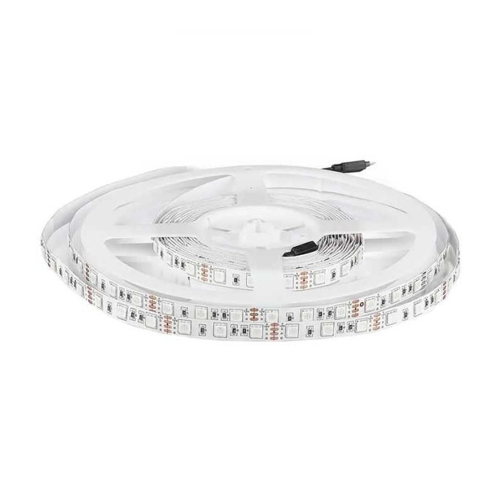 LED лента SMD5050 60LED/m червена 11W/m 900lm IP20 5m V-TAC SKU-212128