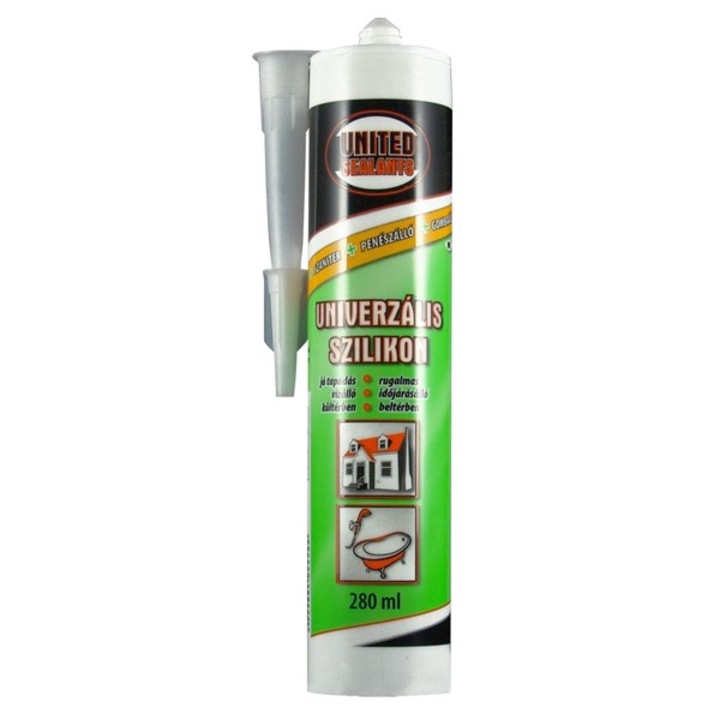 Szilikon szaniter, színtelen United 280 ml