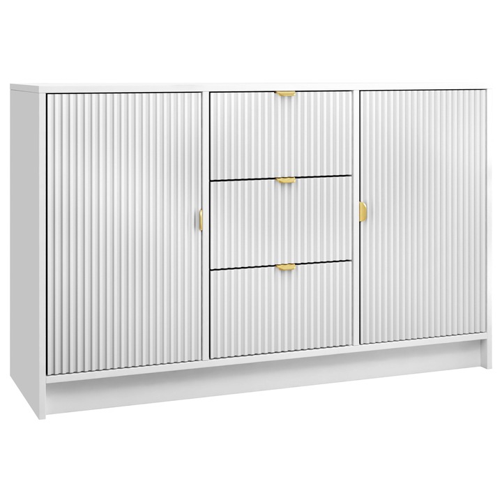 Comoda Razimo 2D3SZ, MIRJAN24, alb, 118x75x40 cm