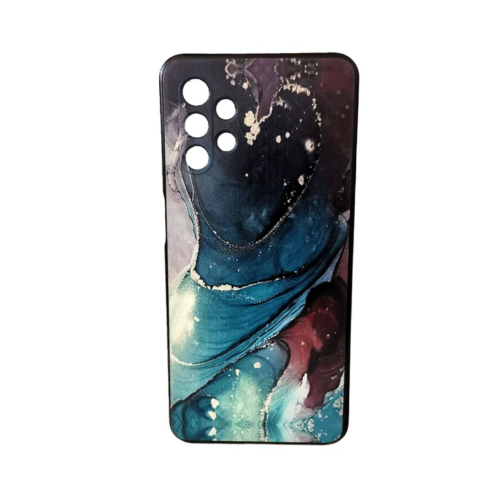 Jelly Funky Color силиконов калъф, Съвместим със Samsung Galaxy A32 5G, вътрешност от микрофибър, гъвкав, модел 3, многоцветен