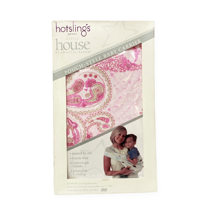 Sling pentru copii, JUP, Bumbac, Max 15 Kg, DVD cu instructiuni, Roz, M/L INTL