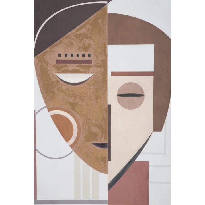 Kézzel festett dekoratív festmény Mauro Ferretti Ethnic Face 60X2,7X80 cm, Többszínű