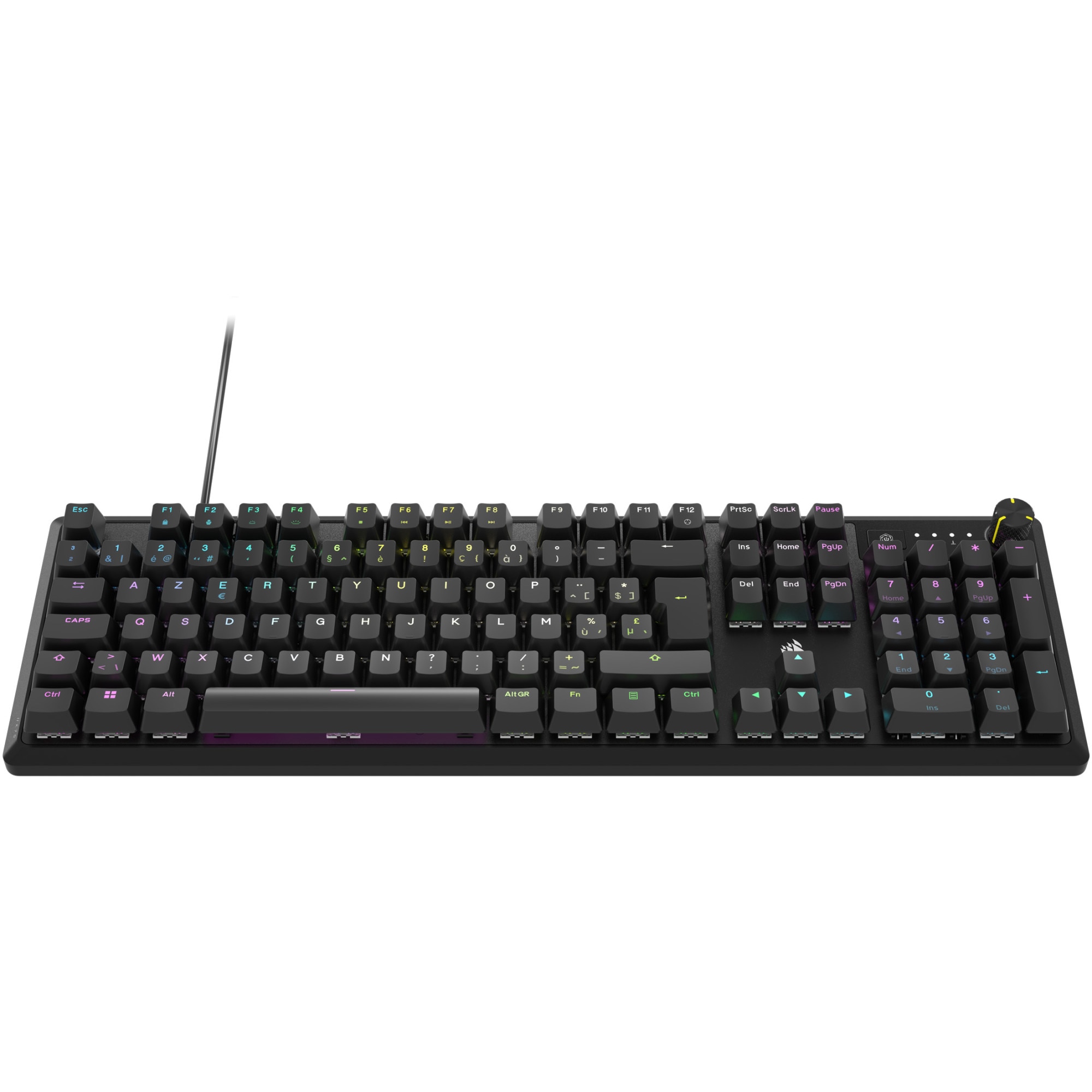 Tastatura mecanica Corsair K70 CORE, red switches, RGB, negru