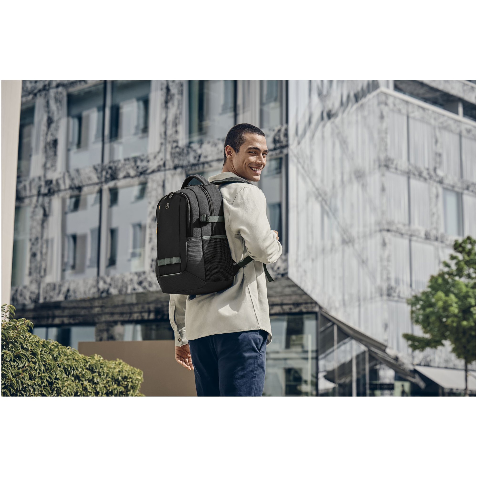 Rucsac laptop Wenger, 16'', buzunar tableta, Negru