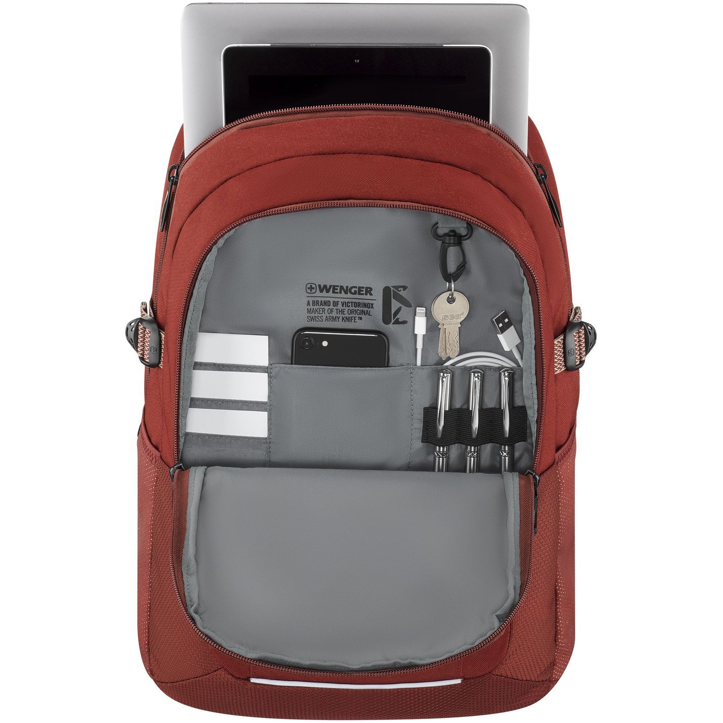 Rucsac laptop Wenger, 16'', buzunar tableta, Rosu