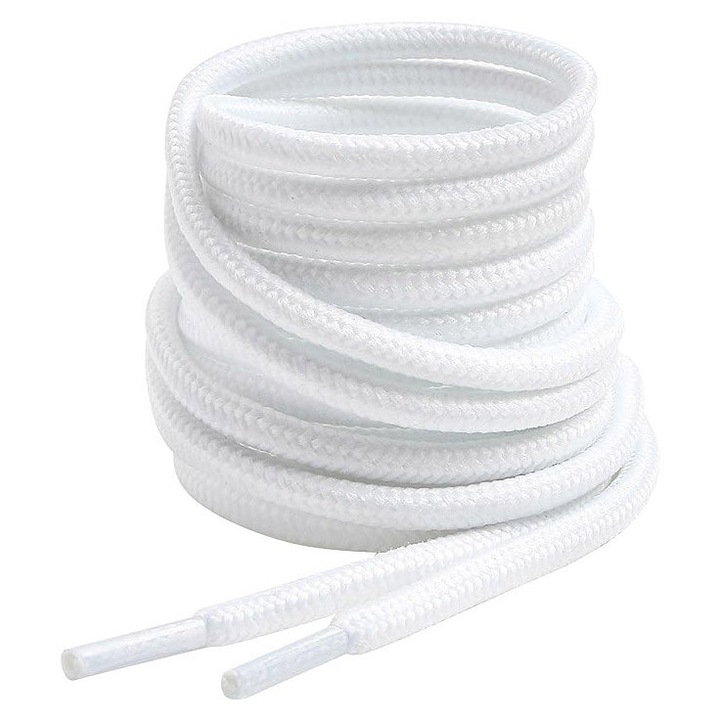 Sireturi CoolLaces pentru pantofi sport, 0.4x120 cm, alb, Doty®️