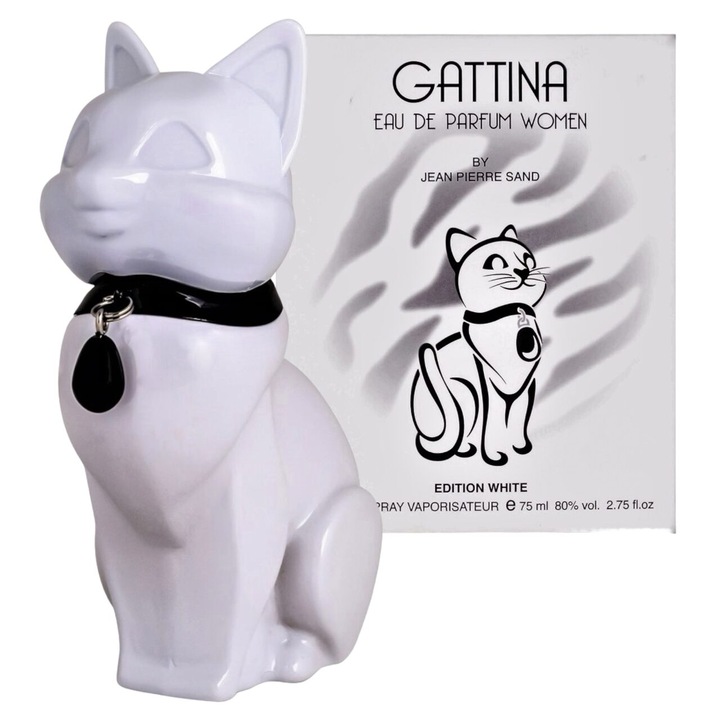 Apa de parfum pentru femei Gattina White, Accentra, 8256174, 75 ml