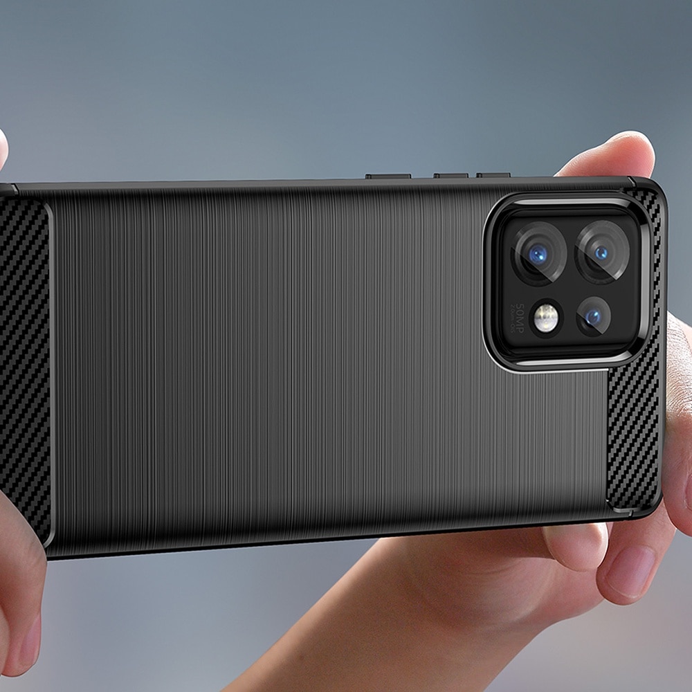 Husa Motorola Edge 40 Pro - Techsuit Carbon Silicon - Negru