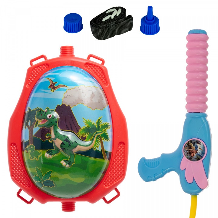 Комплект воден пистолет/раница, 1200 ml, 33 x 29 x 8 cm, многоцветен