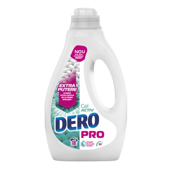 Detergent de rufe lichid Dero PRO Activ Gel, 18 spalari, 0.9L