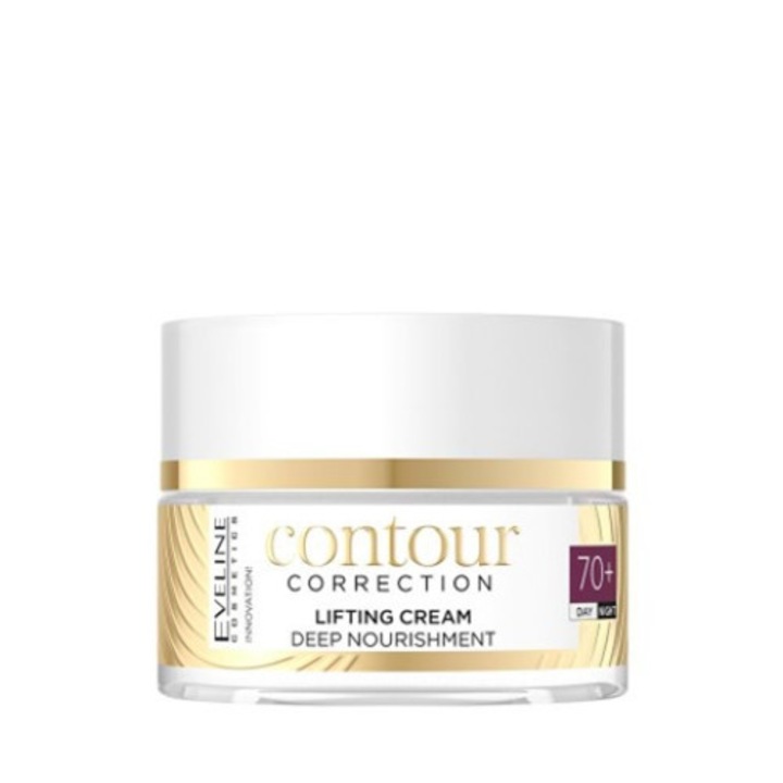 Contour Correction Eveline Cosmetics 70+ mélyen tápláló lifting krém, 50 ml