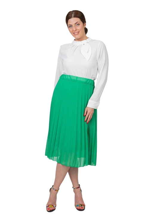 Зелена воал пола с ластик на талията, Зелен, One Size