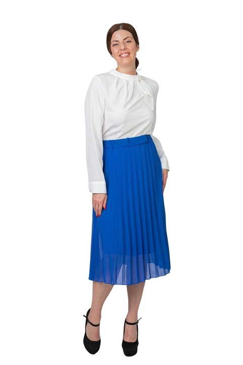 Синя воал пола с ластик на талията, Син, One Size