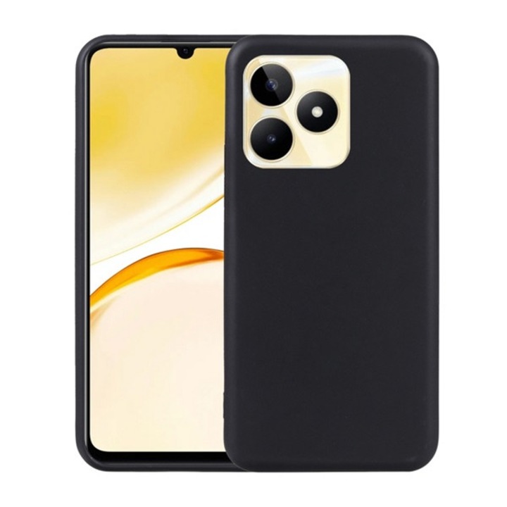 Gigapack szilikon mobiltelefon tok, matt, fekete, kompatibilis: Realme C51 4G / C53