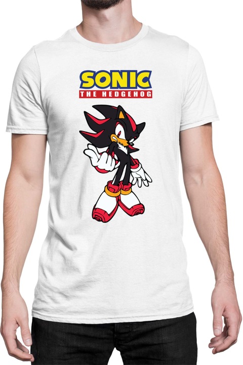 Férfi póló Sonic The Hedgehog Tralala Shadow 01, Fehér