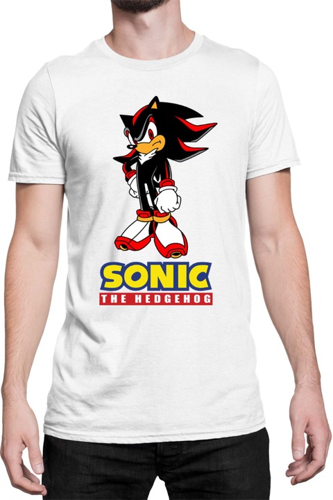 Férfi póló Sonic The Hedgehog Tralala Shadow 02, Fehér