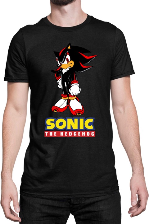 Férfi póló Sonic The Hedgehog Tralala Shadow 02, Fekete