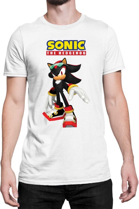 Férfi póló Sonic The Hedgehog Tralala Shadow 04, Fehér