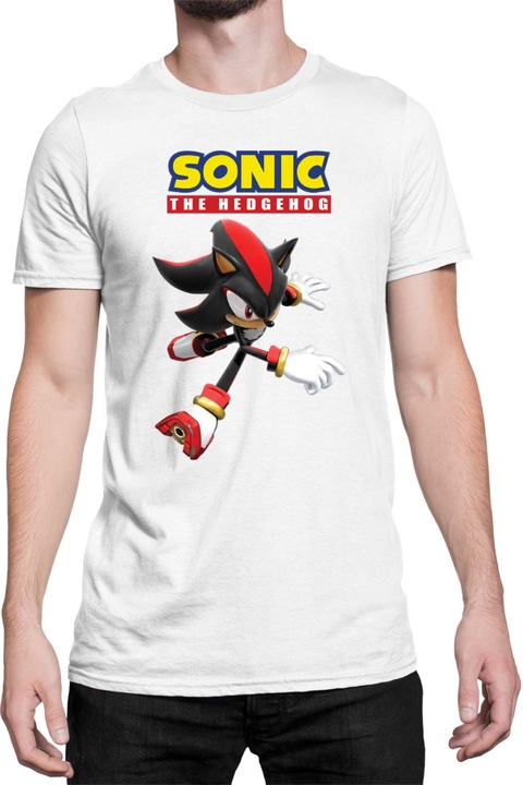 Férfi póló Sonic The Hedgehog Tralala Shadow 05, Fehér