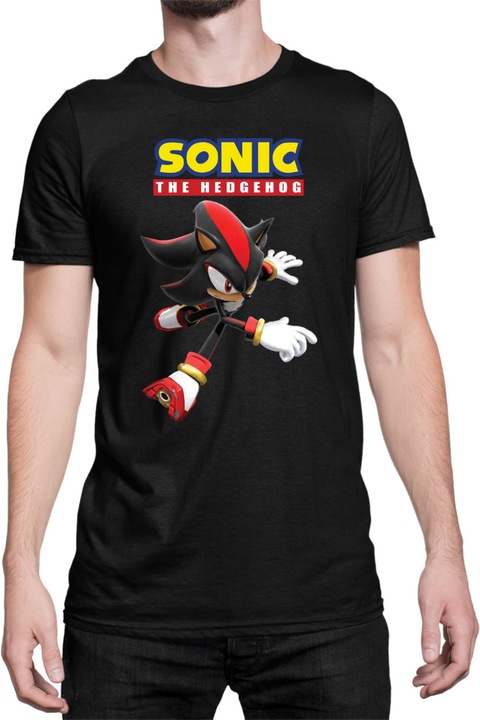 Férfi póló Sonic The Hedgehog Tralala Shadow 05, Fekete