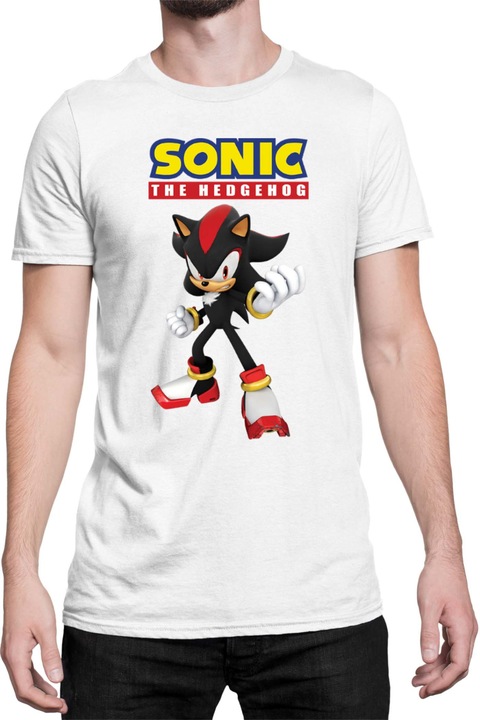 Férfi póló Sonic The Hedgehog Tralala Shadow 06, Fehér