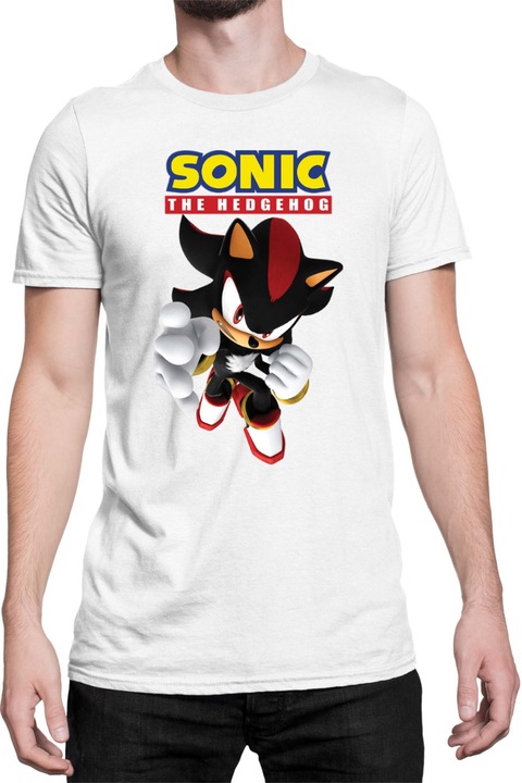 Férfi póló Sonic The Hedgehog Tralala Shadow 07, Fehér