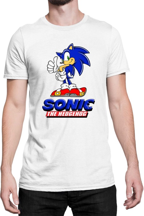 Férfi póló Sonic The Hedgehog Tralala Sonic 11, Fehér