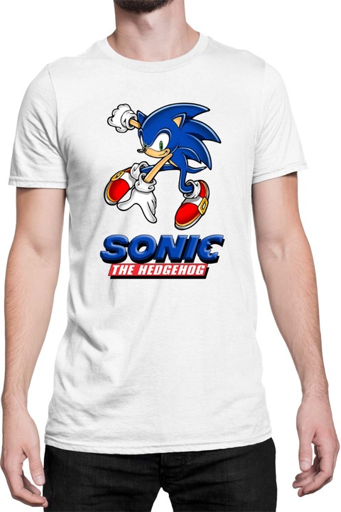 Férfi póló Sonic The Hedgehog Tralala Sonic 12, Fehér