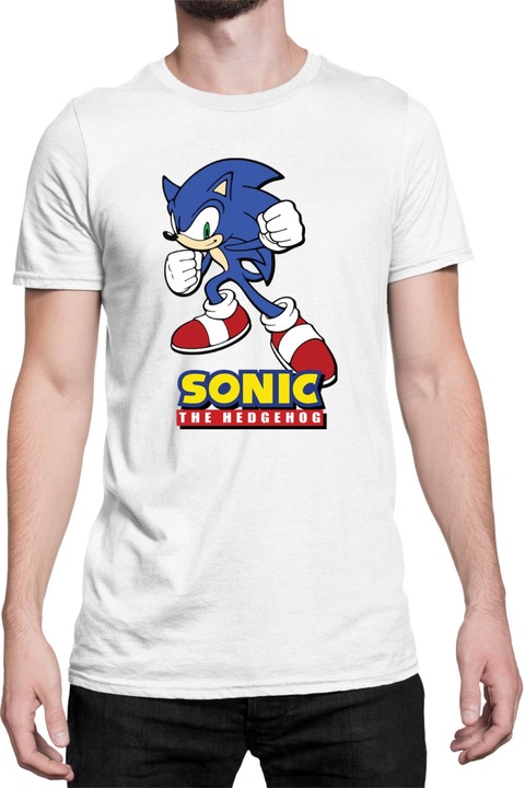 Férfi póló Sonic The Hedgehog Tralala Sonic 14, Fehér