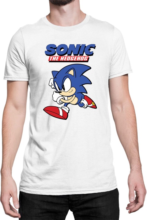 Férfi póló Sonic The Hedgehog Tralala Sonic 16, Fehér