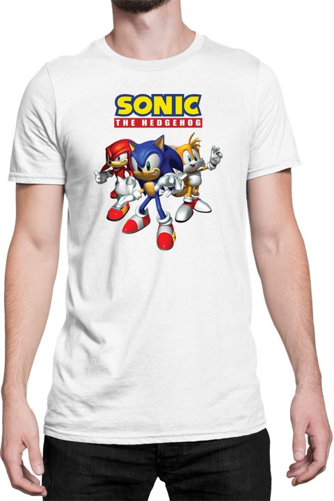 Мъжка тениска Sonic The Hedgehog Tralala Sonic Like 02, Бял, S