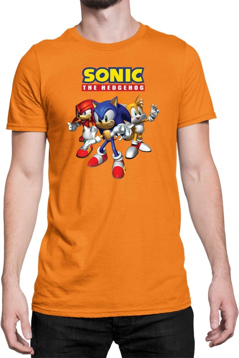 Férfi póló Sonic The Hedgehog Tralala Sonic and Friends 03, Narancssárga