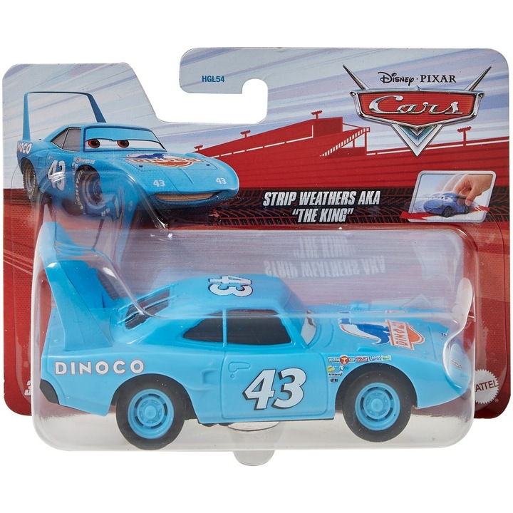 Disney Cars – Pullback Action, Strip Weathers "The King", méretarány 1:43