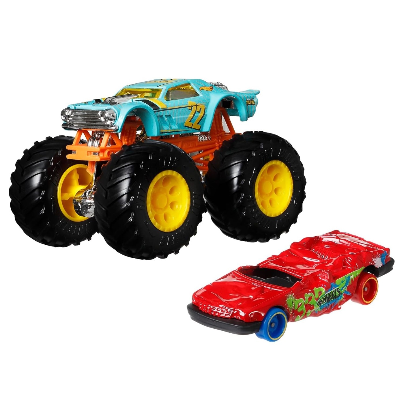 Set 2 Masinute Hot Wheels Monster Truck Night Shifter Scara 164 Emagro 3558