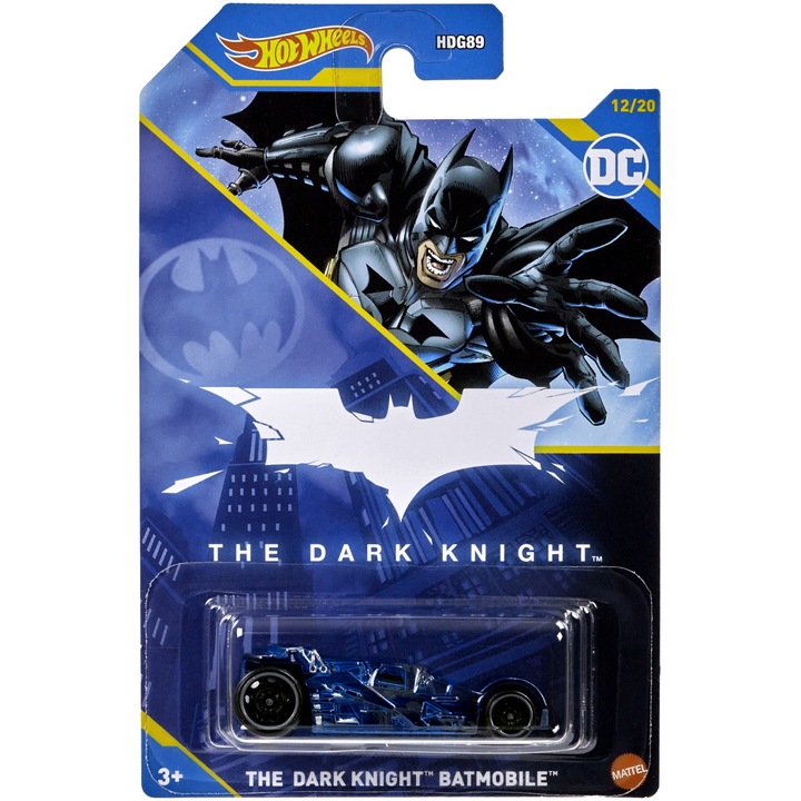 Masinuta Hot Wheels Batman - The Dark Knight Batmobile, scara 1:64