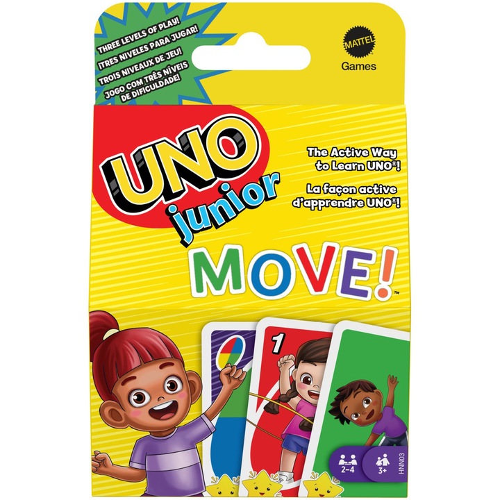 Карти за игра Uno Junior Move, Английски език