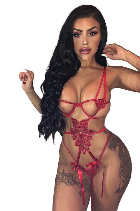 Body dama, WildFashion, 215698, Bumbac/Poliester, Rosu, M INTL