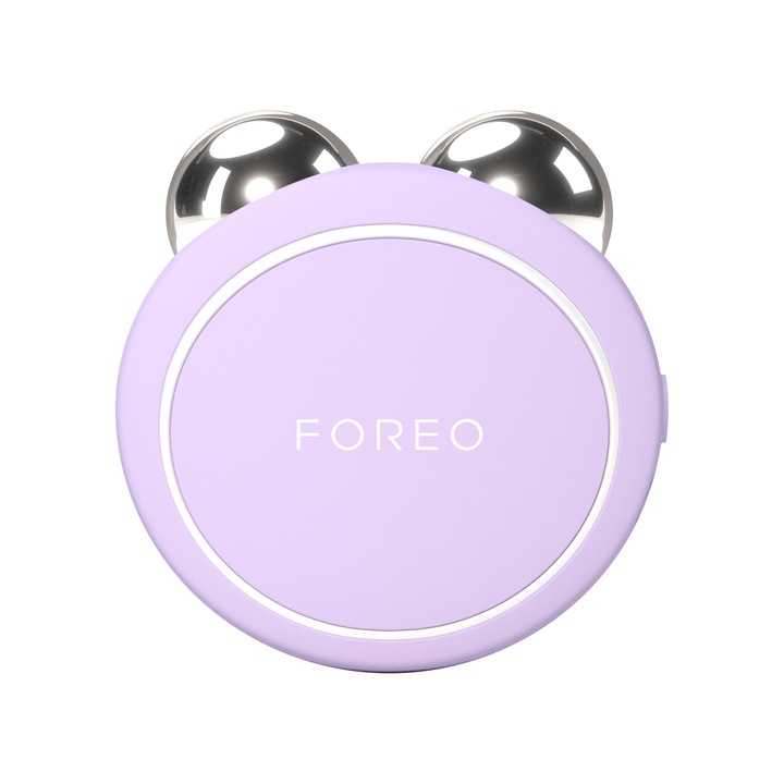 Dispozitiv de tonifiere faciala cu microcurenti FOREO BEAR™ 2 go, compact si usor de calatorit, cu 6 intensitati si 2 tipuri de microcurenti, Lavender