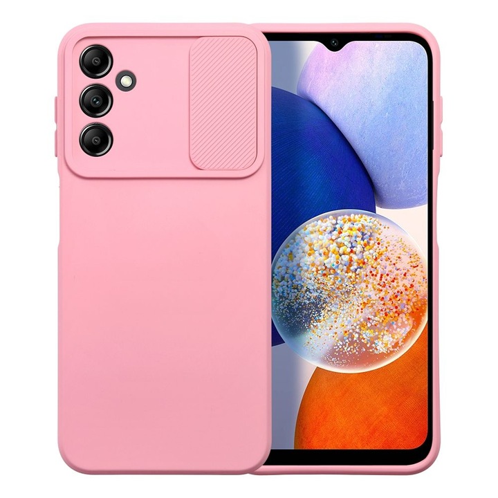 Kameravédelemmel ellátott tok Samsung Galaxy 4G/5G Pink telefonhoz