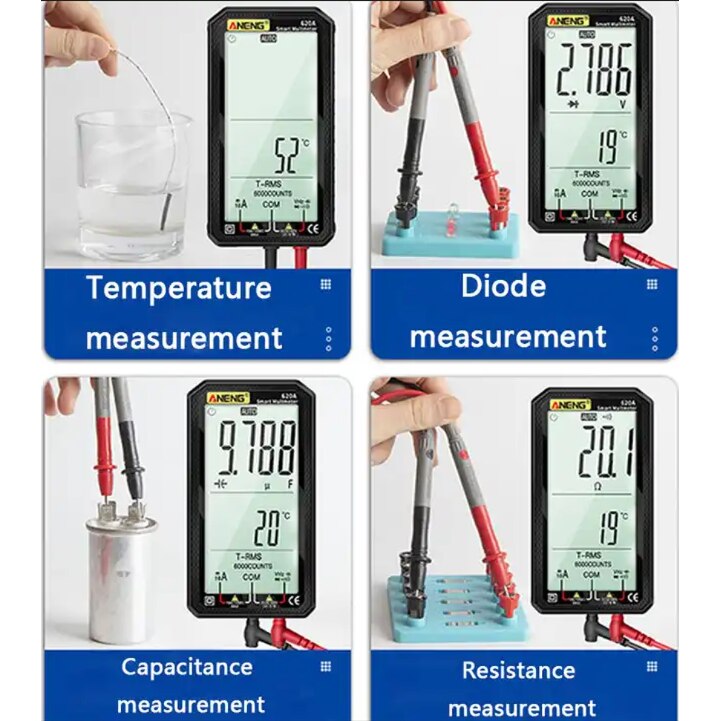 Digitális Multiméter ANENG 620A, Automatikus Riasztás, Méri a ...